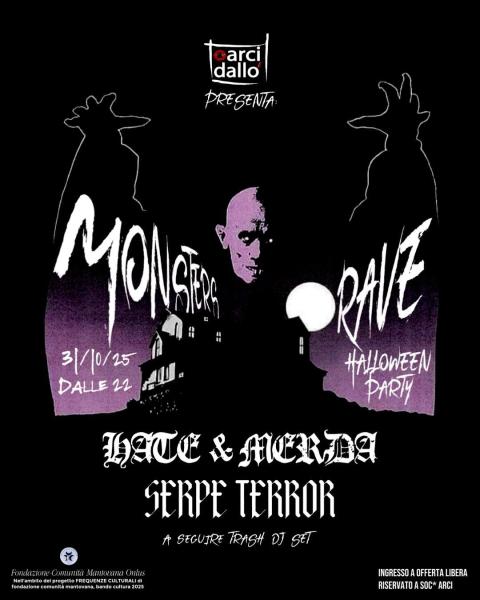🎃 MONSTERS RAVE – Halloween Party @ Arci Dallò 👹
