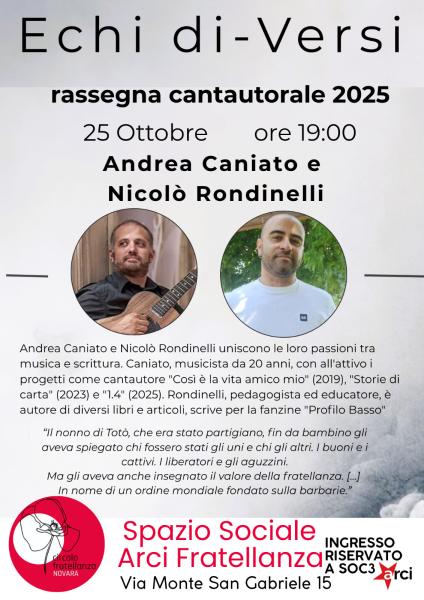 Echi di-Versi | Andrea Caniato e Nicolò Rondinelli