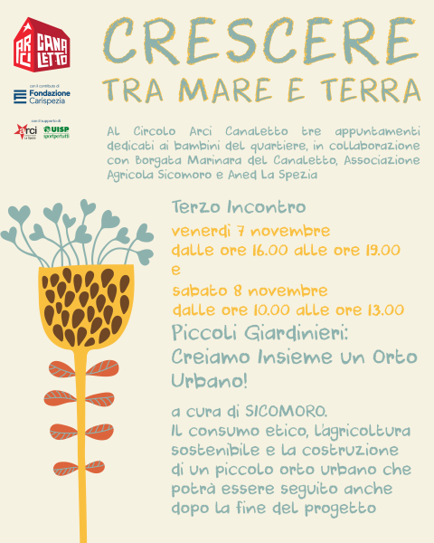 CRESCERE TRA MARE E TERRA #3 Piccoli Giardinieri: Creiamo Insieme un Orto Urbano!