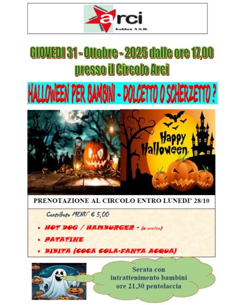 HALLOWEEN PER BAMBINI