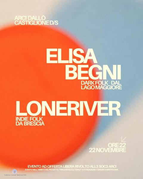 🎤 Elisa Begni + 🎸 Loneriver