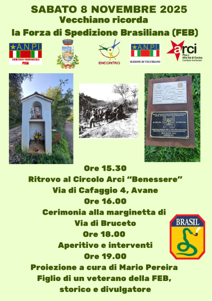 Vecchiano ricorda la Forza di Spedizione Brasiliana