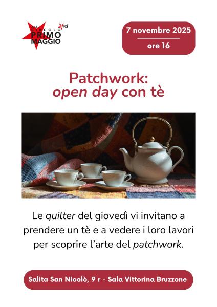 Patchwork: open day con tè