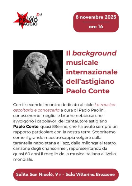 La musica: ascoltarla e conoscerla. Il background musicale internazionale dell’astigiano Paolo Conte