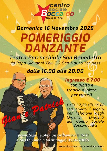 Pomeriggio Danzante con Gian e Patrick