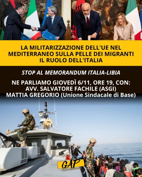 STOP AL MEMORANDUM ITALIA-LIBIA