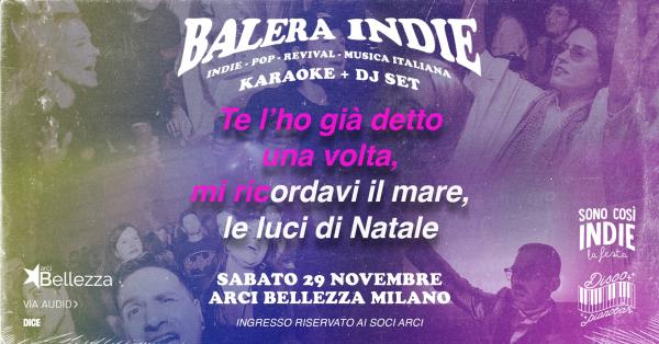 BALERA INDIE - KARAOKE + DJSET