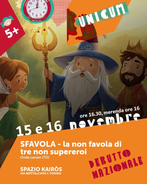 DEBUTTO NAZIONALE DI SFAVOLA 15 e 16 novembre ore 16:30!