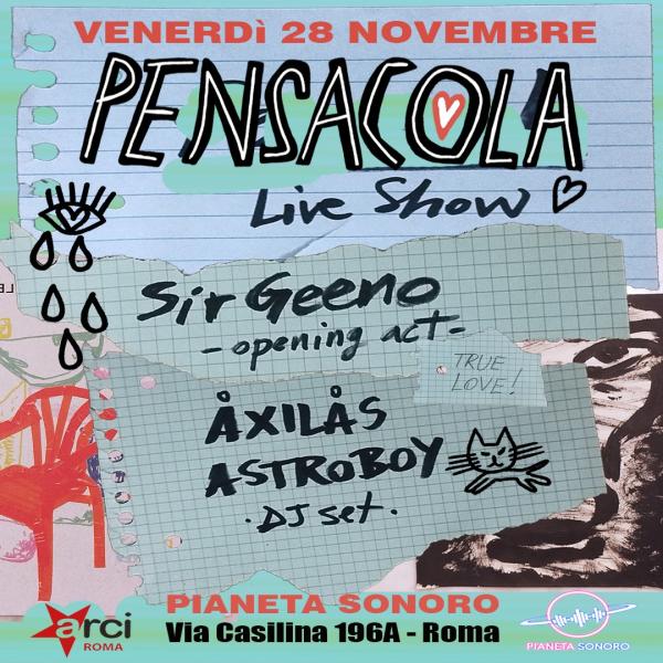 𝙋𝙀𝙉𝙎𝘼𝘾𝙊𝙇𝘼 + SIR GEENO Live | ÅXILÅS + ASTROBOY Dj Set // 28.11 @PianetaSonoro
