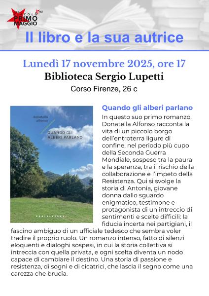Quando gli alberi parlano. Il primo romanzo di Donatella Alfonso