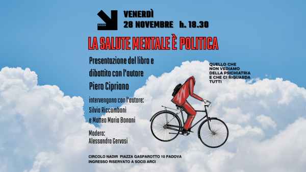 𝗣𝗿𝗲𝘀𝗲𝗻𝘁𝗮𝘇𝗶𝗼𝗻𝗲 𝗱𝗲𝗹 𝗹𝗶𝗯𝗿𝗼 “𝗟𝗮 𝘀𝗮𝗹𝘂𝘁𝗲 𝗺𝗲𝗻𝘁𝗮𝗹𝗲 𝗲 𝗽𝗼𝗹𝗶𝘁𝗶𝗰𝗮” 𝗲 𝗱𝗶𝗯𝗮𝘁𝘁𝗶𝘁𝗼 𝗰𝗼𝗻 𝗹’𝗮𝘂𝘁𝗼𝗿𝗲 𝗣𝗶𝗲𝗿𝗼 𝗖𝗶𝗽𝗿𝗶𝗮𝗻𝗼