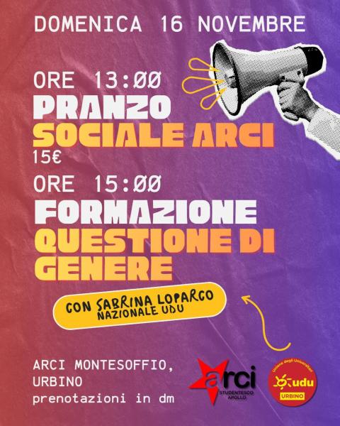 PRANZO VERSO IL 25 NOVEMBRE