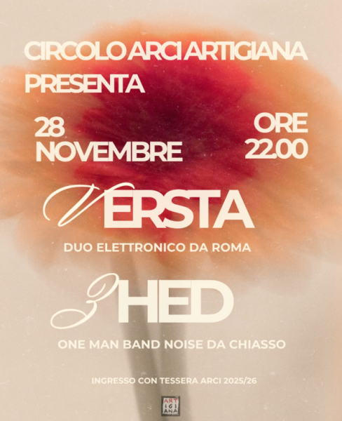 ARTIGIANA PRESENTA: VERSTA + ZHED