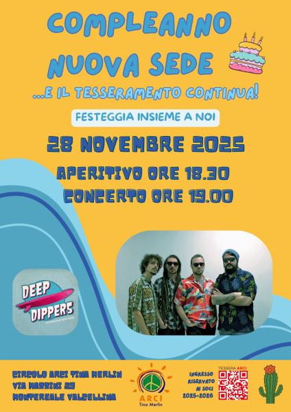 COMPLEANNO NUOVA SEDE! Deep Dippers live music