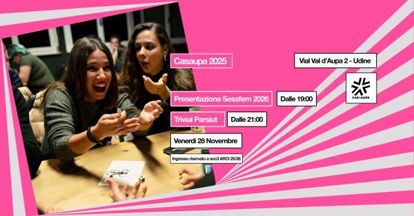 Venerdì 28 | Presentazione Sessfem | Trivial Parsiut