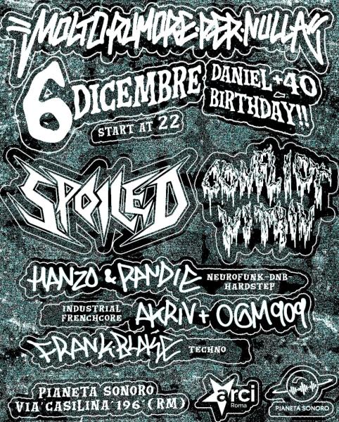 𝗠𝗢𝗟𝗧𝗢 𝗥𝗨𝗠𝗢𝗥𝗘 𝗣𝗘𝗥 𝗡𝗨𝗟𝗟𝗔 (Metal, DnB & Industrial)