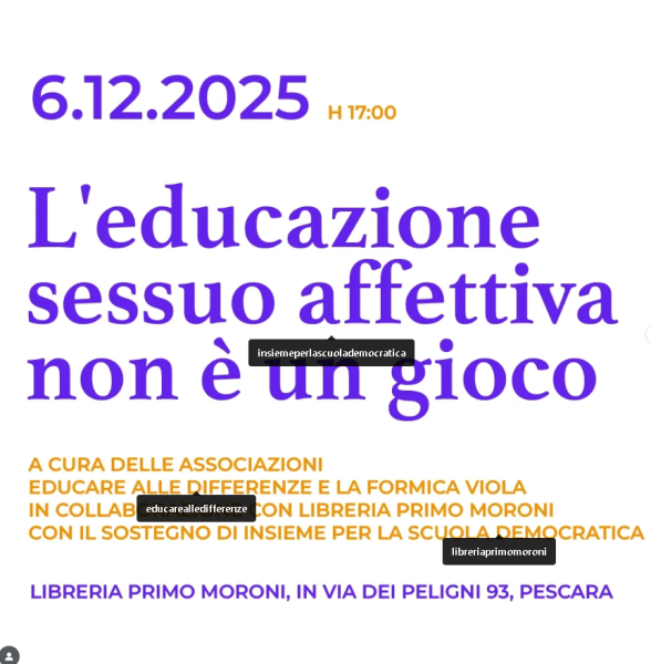 L'educazione sessuo affettiva non è un gioco