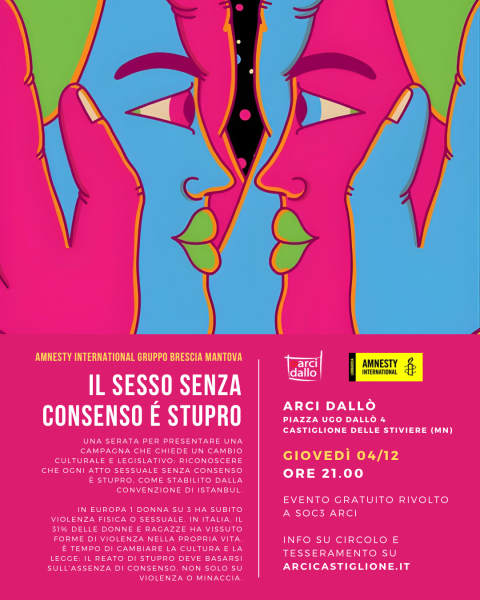 IL SESSO SENZA CONSENSO È STUPRO