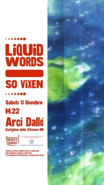 LIQUID WORDS + SO VIXEN