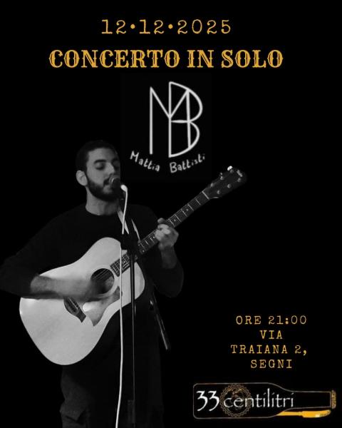 Mattia Battisti concerto in solo