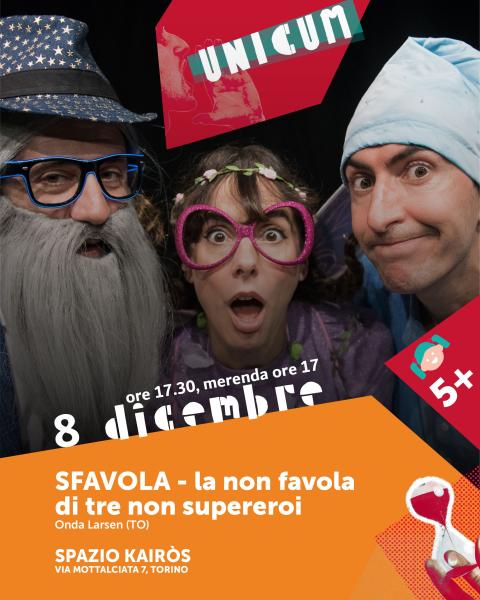 Nuova data di "Sfavola - la non favola di tre non supereroi" 8/12