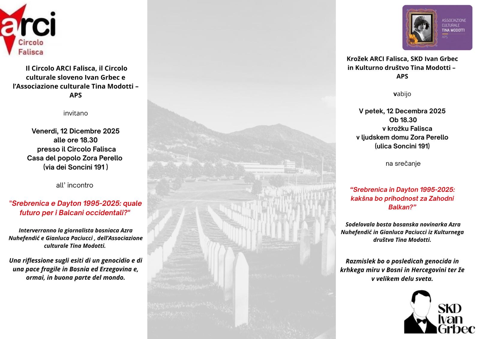 Srebrenica e Dayton 1995 - 2025: quale futuro per i Balcani occidentali?