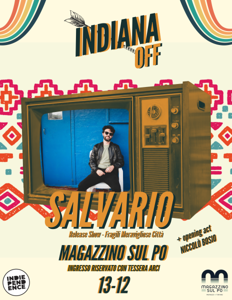 SALVARIO “Fragili Meravigliose Città” release show | op. act Niccolò BOSIO | Indiana OFF #2