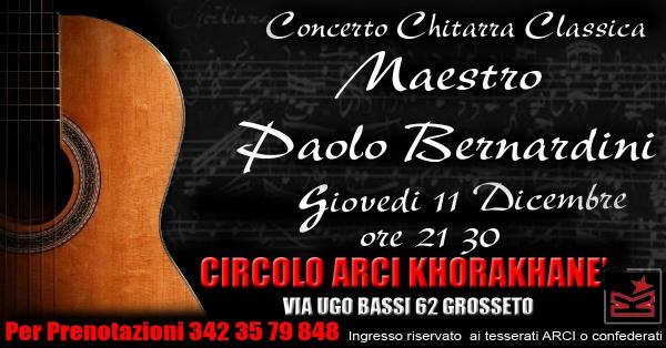 Concerto di chitarra classica con il Maestro Paolo Bernardini
