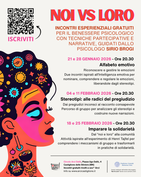 NOI VS LORO: Incontri esperienziali gratuiti per il benessere psicologico