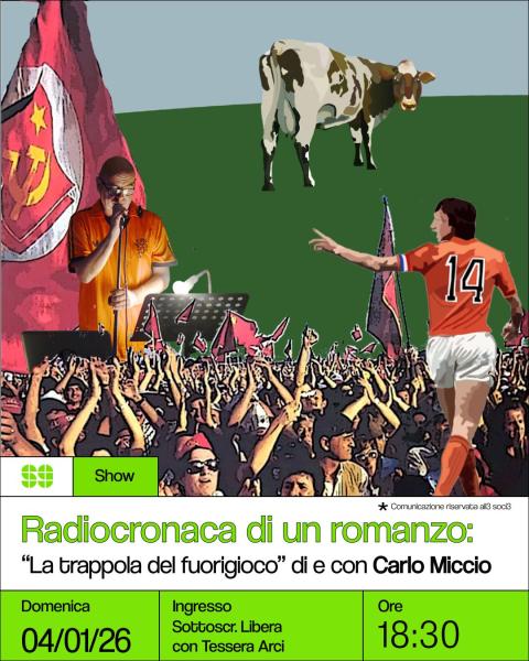 Show: Radiocronaca di un romanzo – “La trappola del fuorigioco” di e con Carlo Miccio