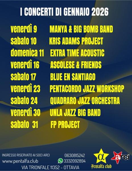 I concerti al Pentalfa Club