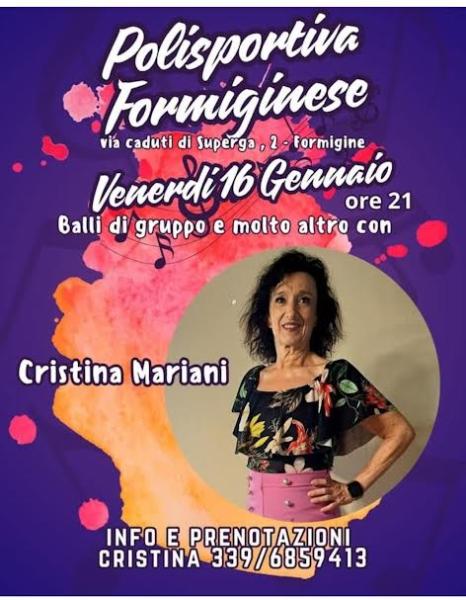 Balli di gruppo e molto altro con Cristina Mariani