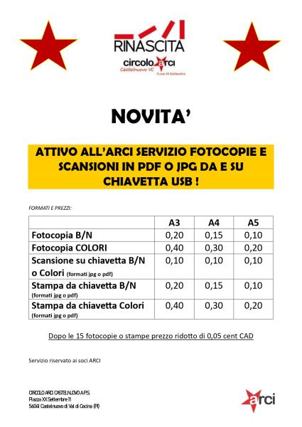SERVIZIO FOTOCOPIE