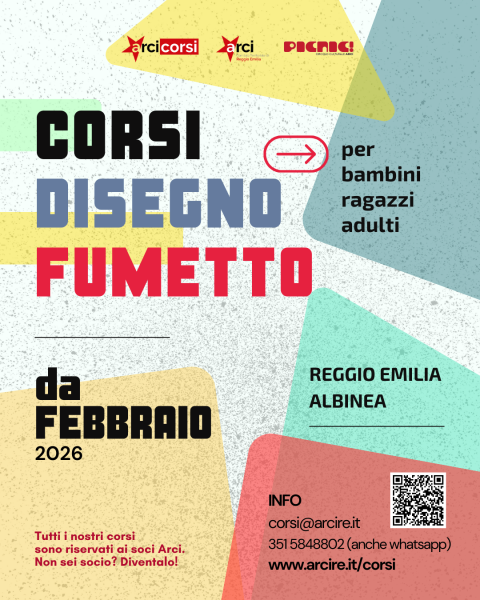 Ripartono i corsi di disegno e fumetto per tutti a Reggio Emilia!