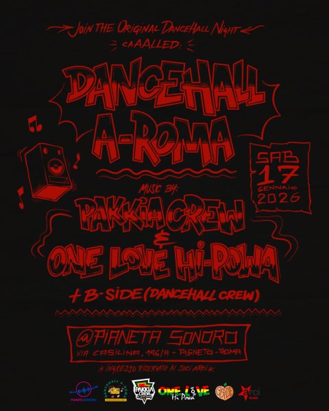 📻 🎶 𝗗𝗔𝗡𝗖𝗘𝗛𝗔𝗟𝗟 𝗔-𝗥𝗢𝗠𝗔 montly event // 17.01 @PianetaSonoro