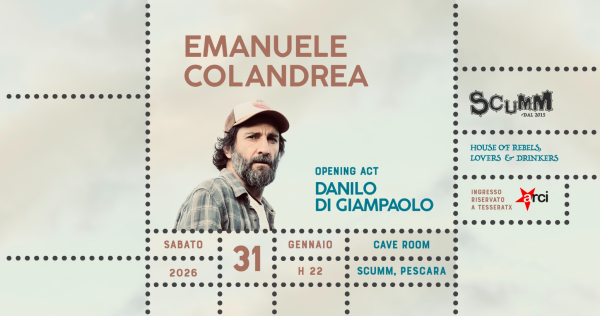 Emanuele Colandrea live @Scumm Cave Room opening act Danilo Di Giampaolo Sab 31/01