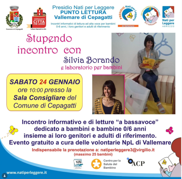 Silvia Borardo e laboratorio con i bambini