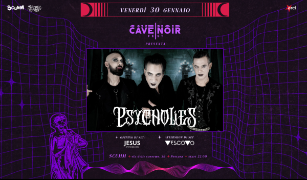 Cave Noir Fest presenta: Psycholies live @ Scumm Cave Room