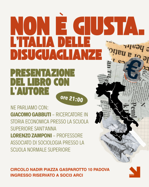 NON È GIUSTA. L'ITALIA DELLE DISUGUAGLIANZE - Presentazione del libro con l'autore
