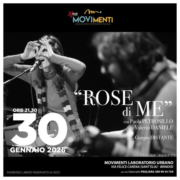 "Rose di me". Paola Petrosillo, Valerio Daniele e Giorgio Distante in concerto