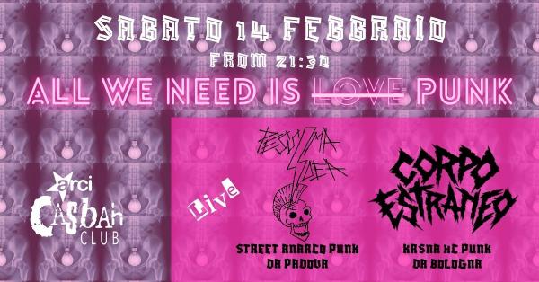 ALL WE NEED IS PUNK // LIVE // PESSIMA IDEA + CORPO ESTRANEO