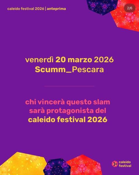 Caleido Festival, call aperta-poetry slam