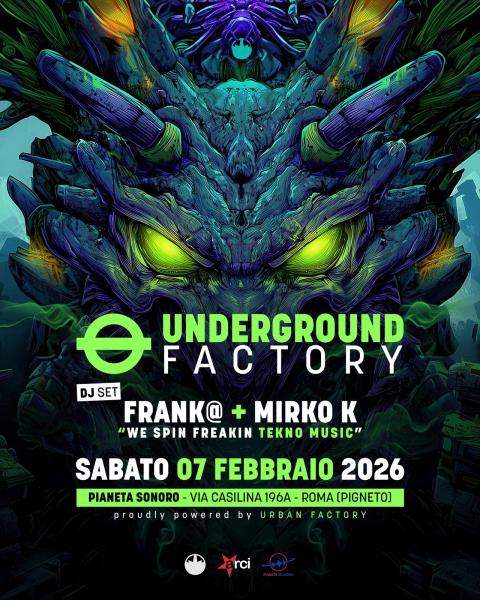 ☢️ UNDERGROUND FACTORY | TEKNO | PIANETA SONORO