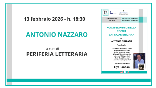 Aperipo-Etica con Antonio Nazzaro e la Poesia latinoamericana