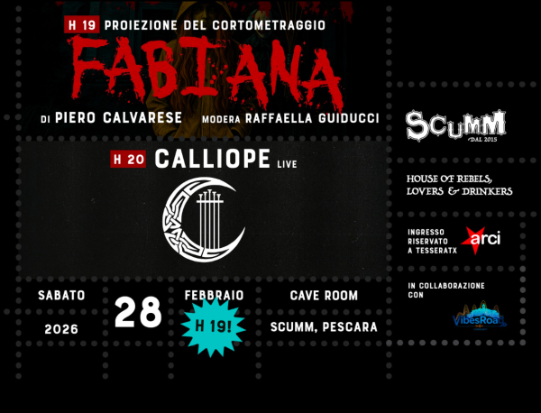 Proiezione del cortometraggio " Fabiana " di Piero Calvarese + Calliope