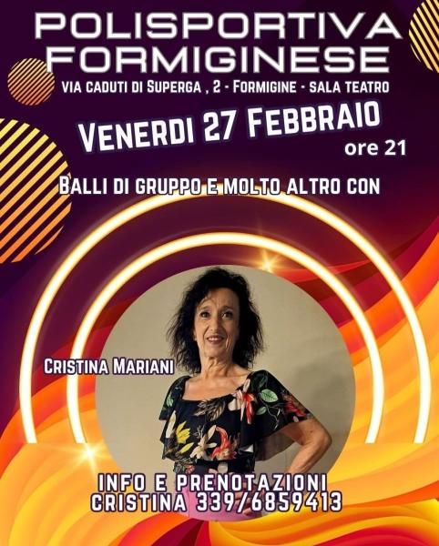 BALLI DI GRUPPO E MOLTO ALTRO CON CRISTINA MARIANI!