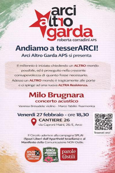ARCI ALTRO GARDA si presenta - concerto acustico di Milo Brugnara