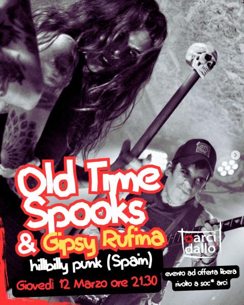 🎸🔥 Old Time Spooks & Gipsy Rufina (Spain) al Circolo Arci Dallò! 🔥🎸