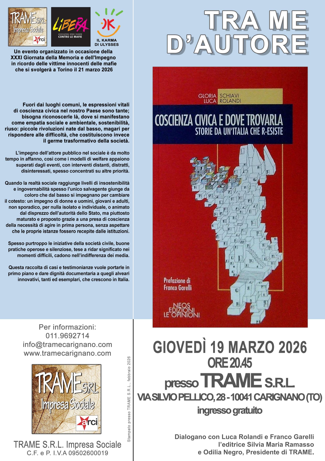 COSCIENZA CIVICA E DOVE TROVARLA Storie da un’Italia che r-esiste