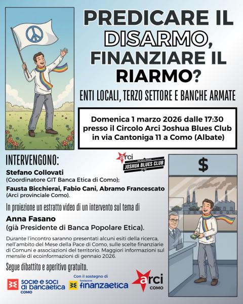 1 marzo/ Predicare il disarmo, finanziare il riarmo?
